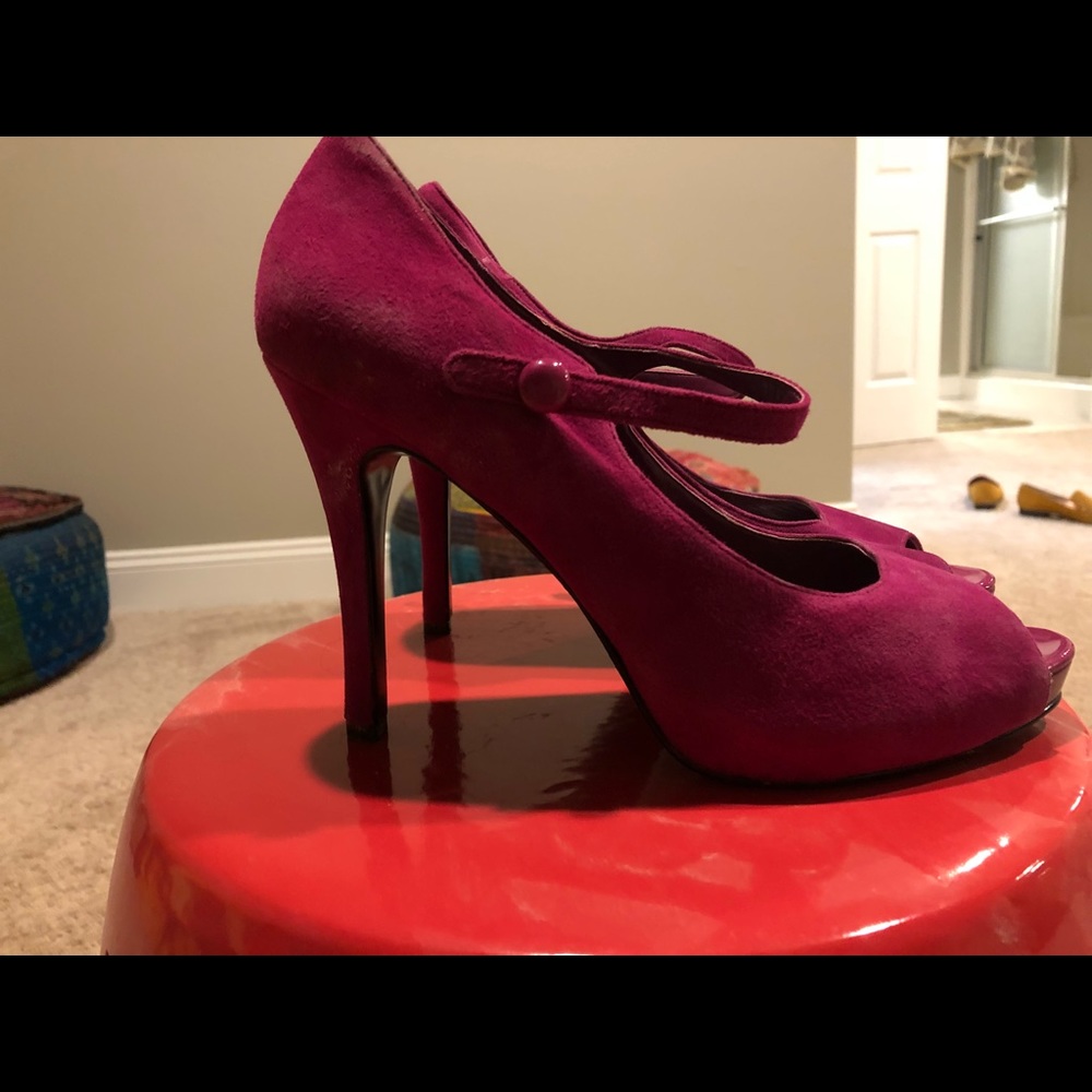 Nine West sassy  peep toe maryjanes magenta!